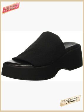 Chunky Wedge Slide Sandals Platform Open Toe Slip On Elastic Band Shoes
